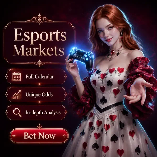 Acción de apuestas esport en Season-Long Esports Markets at Winzoria con mando brillante