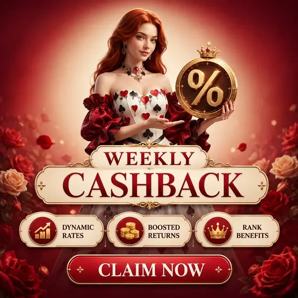 Tea Countess presentando emblema de cashback semanal en elegante portal de login
